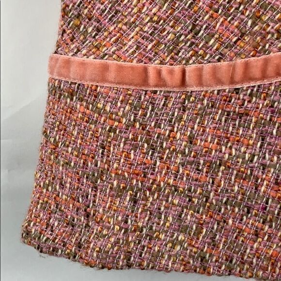Gap pink tweed skirt with velvet and ruffle detail - Picture 3 of 8